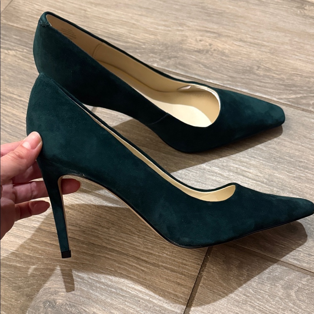 Nine West Oraye Dark Green Stiletto Pumps Sz 10 M - Picture 7 of 14